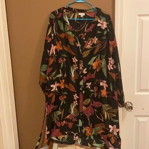 Long sleeve blouse tunic